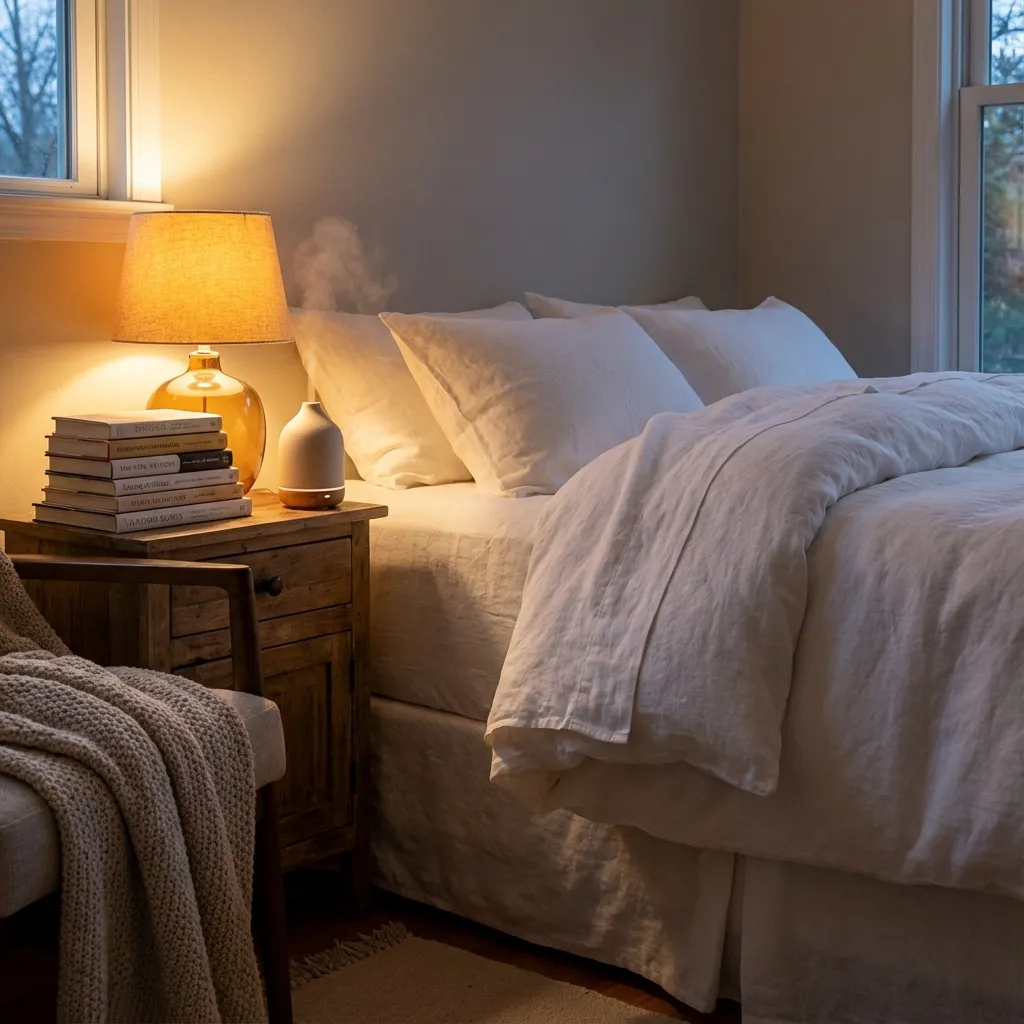 Cozy bedroom for sleep hygiene